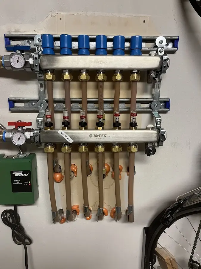 Plumber performing Gas Line Installation at a residential property in St. Marys